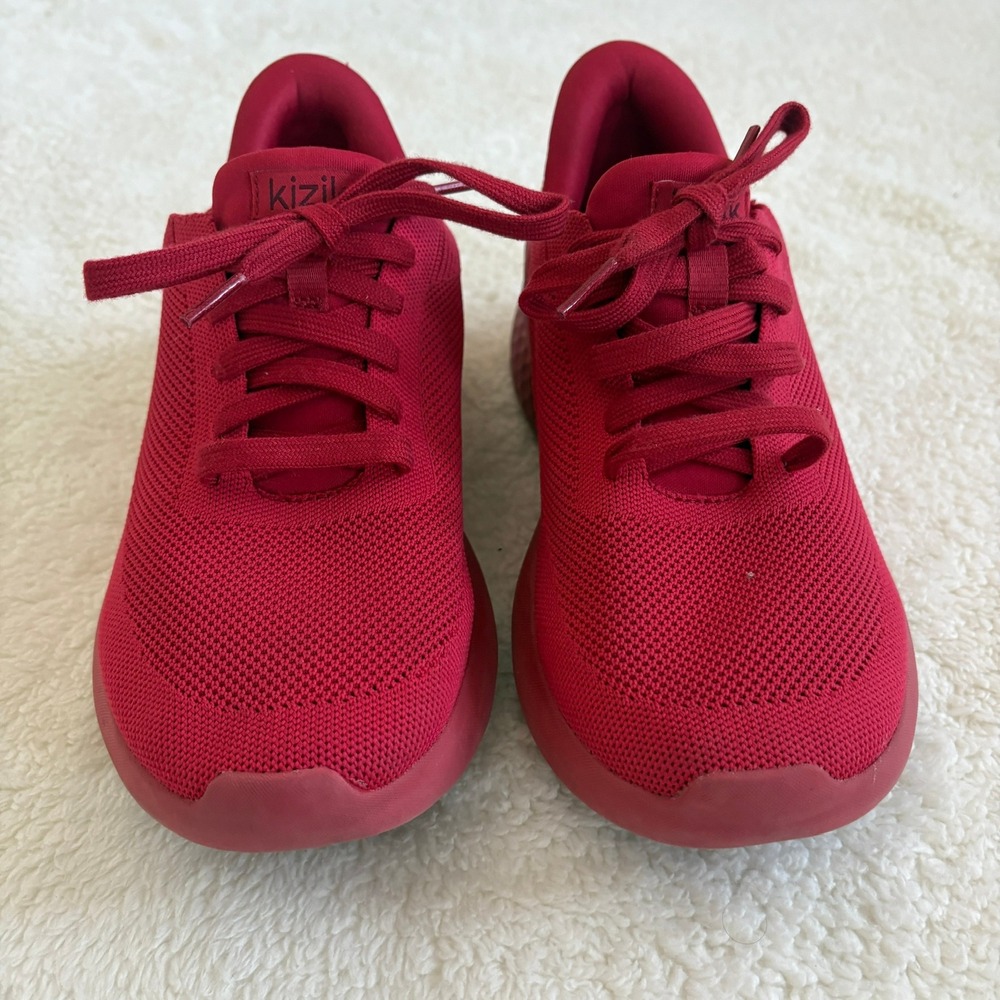 Kizik Hands Free Red Mesh‎ Sneakers Athletic Shoes Women's Size 7 Wide